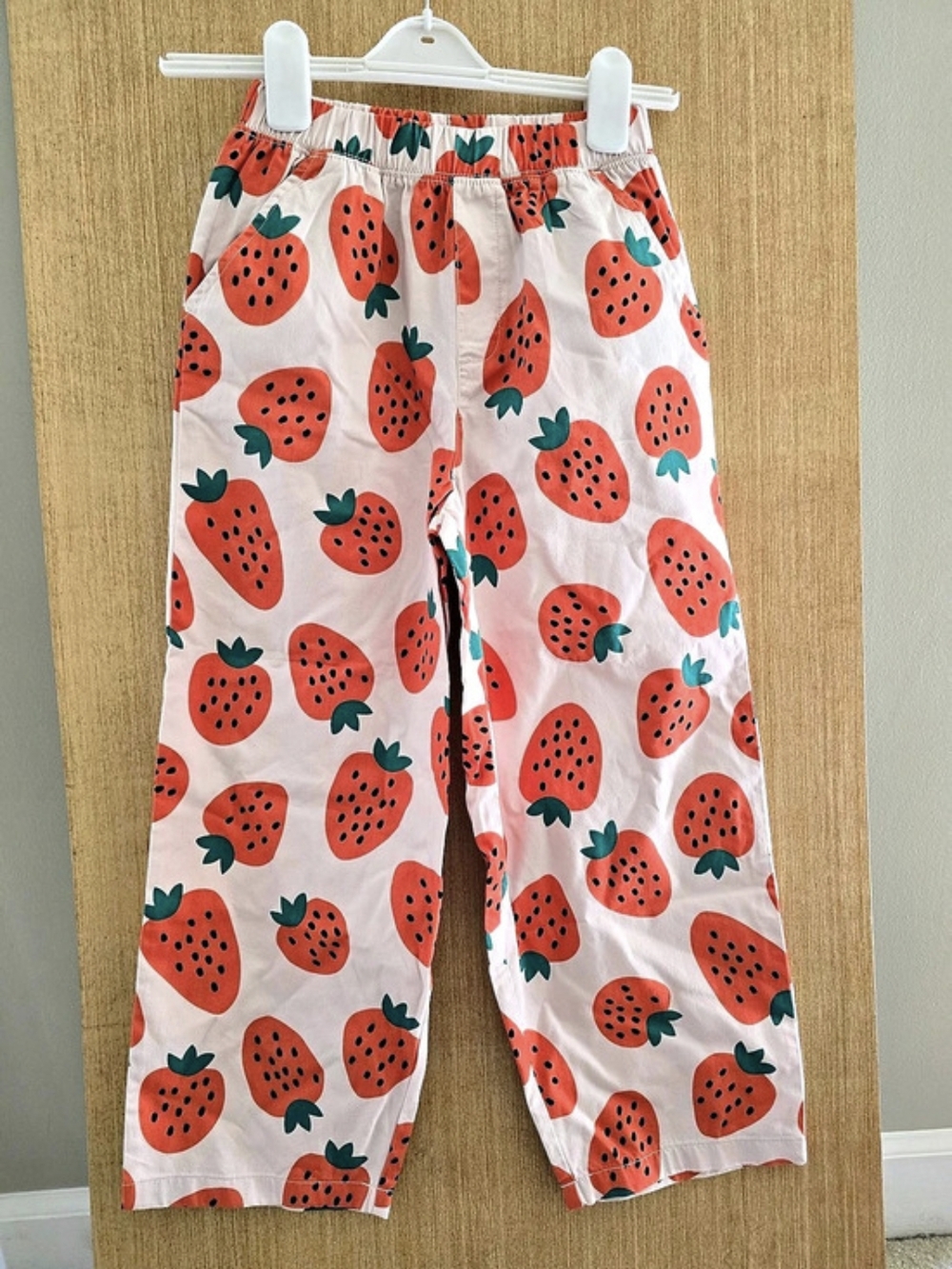Hanna Andersson Strawberry Print Pull-On Pants Girls 10